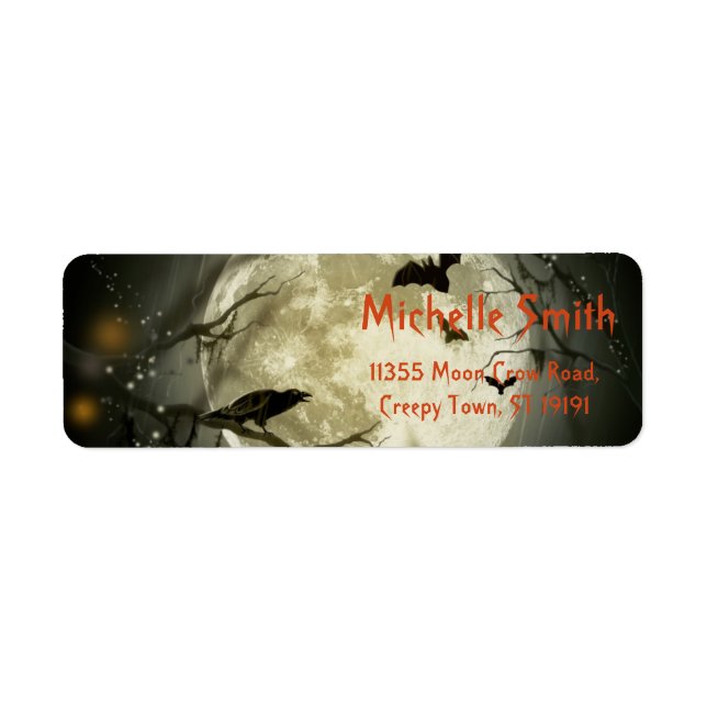 Etiqueta Fila de Halloween Personalizado personalizada con  (Frente)