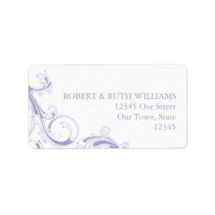 Etiqueta Filigree Swirl Lavender