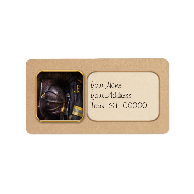 Etiqueta Fireman - Fundido y usado (Frente)