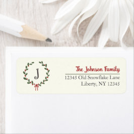 Etiqueta Fireside Family Christmas Corona Dirección de Reto