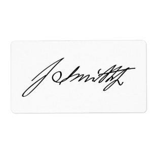 Etiqueta Firma manuscrita del profeta mormón Joseph Smith