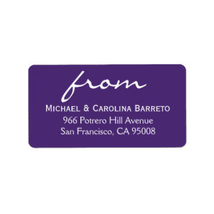 Etiqueta Firma simple - Púrpura