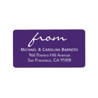 Etiqueta Firma simple - Púrpura