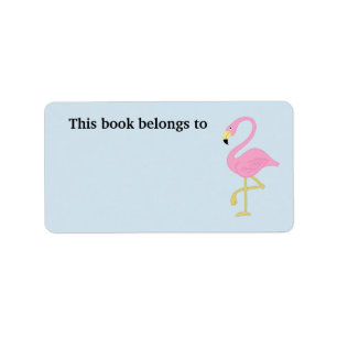 Etiqueta Flamenco Rosa Este Libro Pertenece A