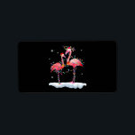 Etiqueta Flamencos | Flamingo Christmas Tree Santa Hat Xmas<br><div class="desc">Flamencos | Flamingo Christmas Tree Santa Hat Xmas</div>