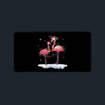 Etiqueta Flamencos | Flamingo Christmas Tree Santa Hat Xmas<br><div class="desc">Flamencos | Flamingo Christmas Tree Santa Hat Xmas</div>