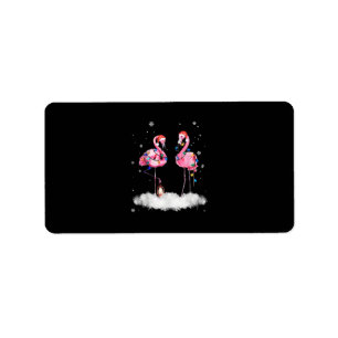 Etiqueta Flamingo Árbol de Navidad Santa Hat Light