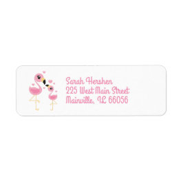 Etiqueta Flamingo Baby Shower Cute Tropical