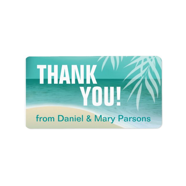 Etiqueta Flamingo Beach Gracias | aqua (Frente)