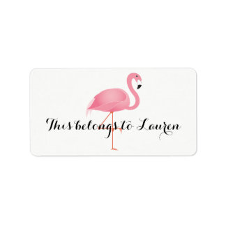 Etiqueta Flamingo rosa pertenece a Label