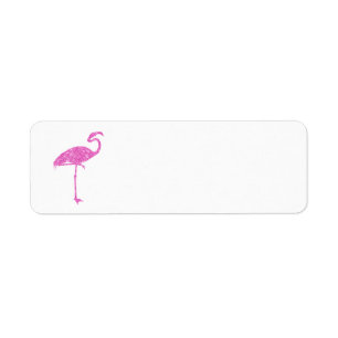 Etiqueta Flamingo Rosa Purpurina Flamingos Ave Tropical