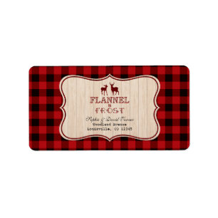 Etiqueta Flannel y Frost Lumberjack Navidades vacaciones