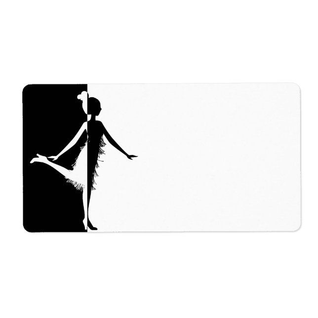 Etiqueta Flapper Silhouette (Frente)