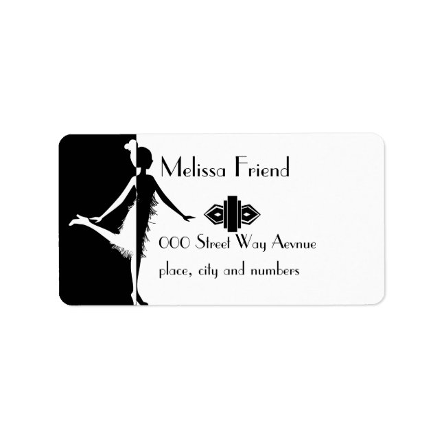 Etiqueta Flapper Silhouette (Frente)