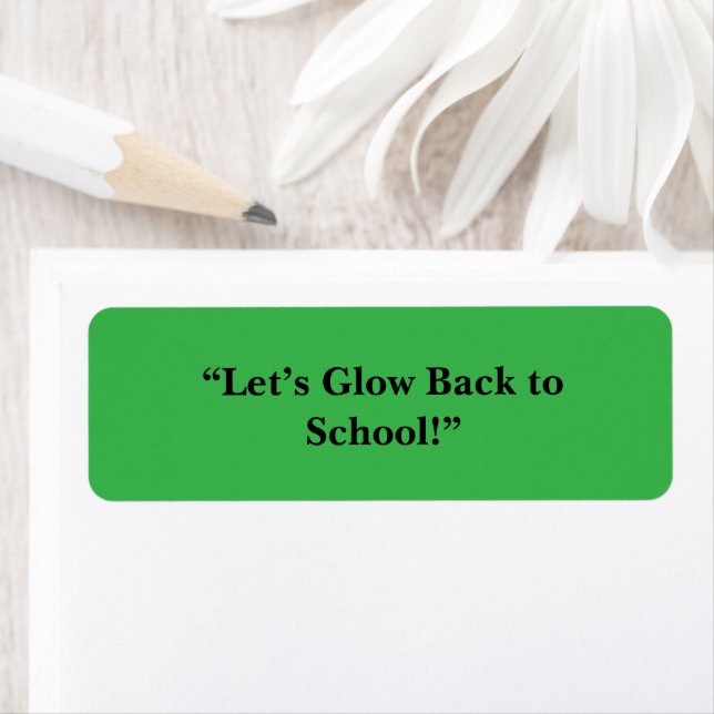 Etiqueta Flat Neon Green Background – School Texture (In situ)