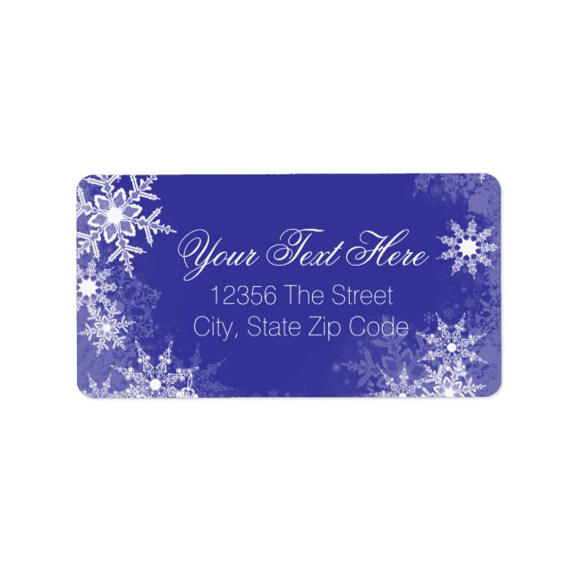 Etiqueta Flauta de nieve azul (Frente)