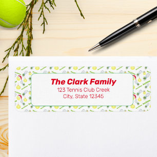 Etiqueta Flauta de tenis y raquetas navideñas