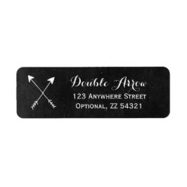 Etiqueta Flechas cruzadas en la caldera rústica Boho Chalk