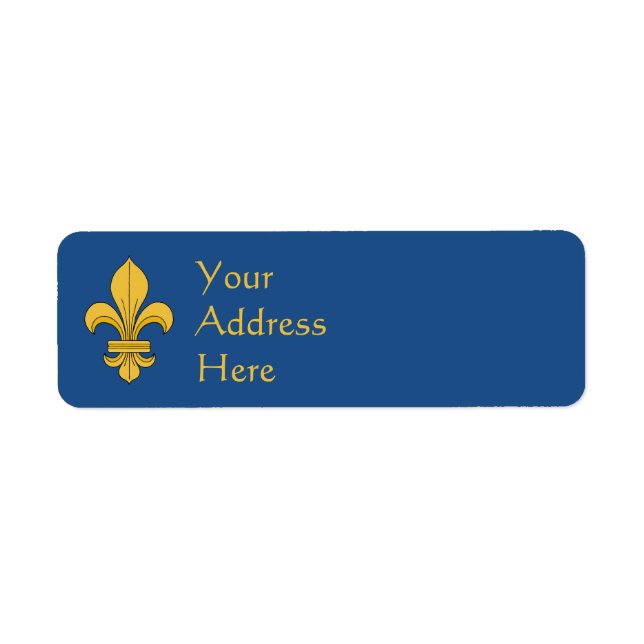Etiqueta Fleur-de-lis (Frente)