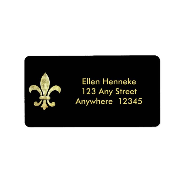 Etiqueta Fleur De Lis Gold Leaf (Frente)