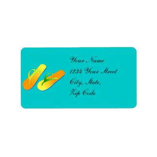 Etiqueta Flip Flops Beach Wedding Address Labels