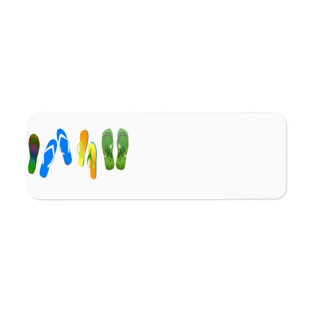 Etiqueta Flip Flops de playa (Frente)