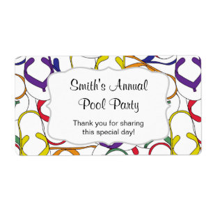 Etiqueta Flipflops El favor de la botella de agua - ¡person