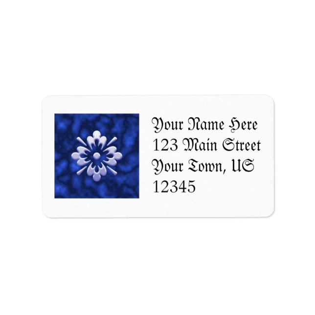 Etiqueta Flor abstracta (Frente)