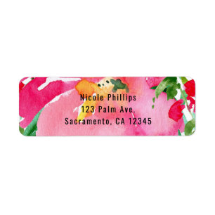 Etiqueta Flor color de agua rosa Flor Verano Floral Ducha d