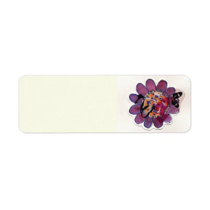 Etiqueta Flor de cinta morada