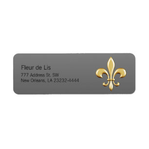 Etiqueta Flor de lis de oro