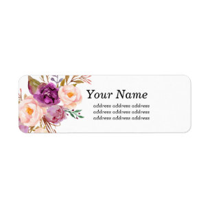 Etiqueta flor de primavera floral boho