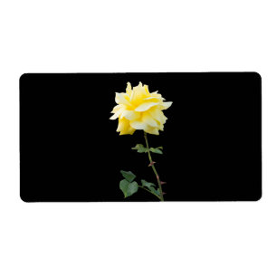 Etiqueta Flor de rosa amarilla