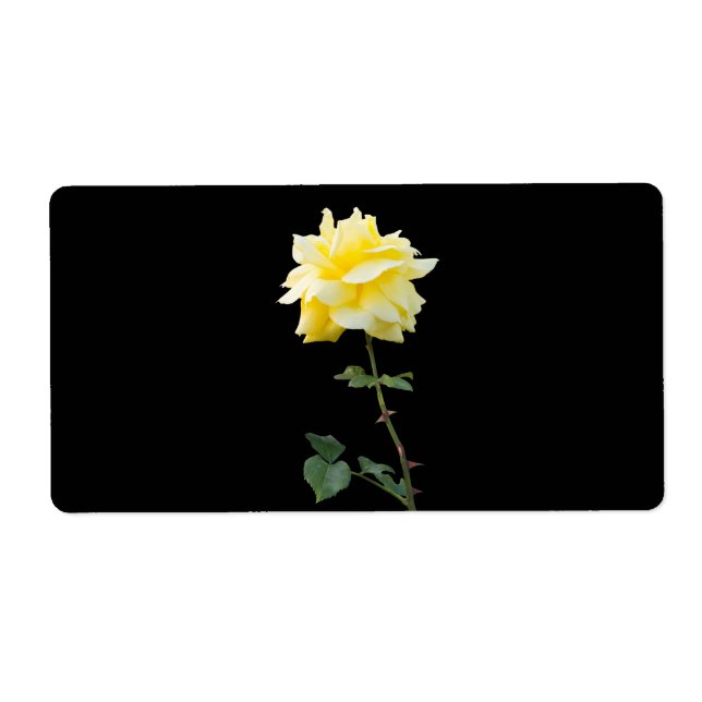 Etiqueta Flor de rosa amarilla (Frente)