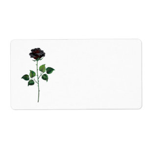 Etiqueta Flor de rosa negra