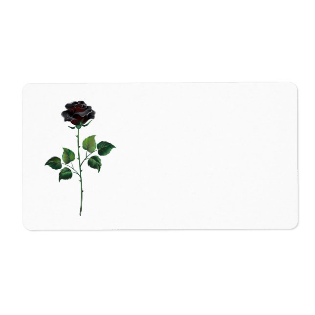 Etiqueta Flor de rosa negra (Frente)