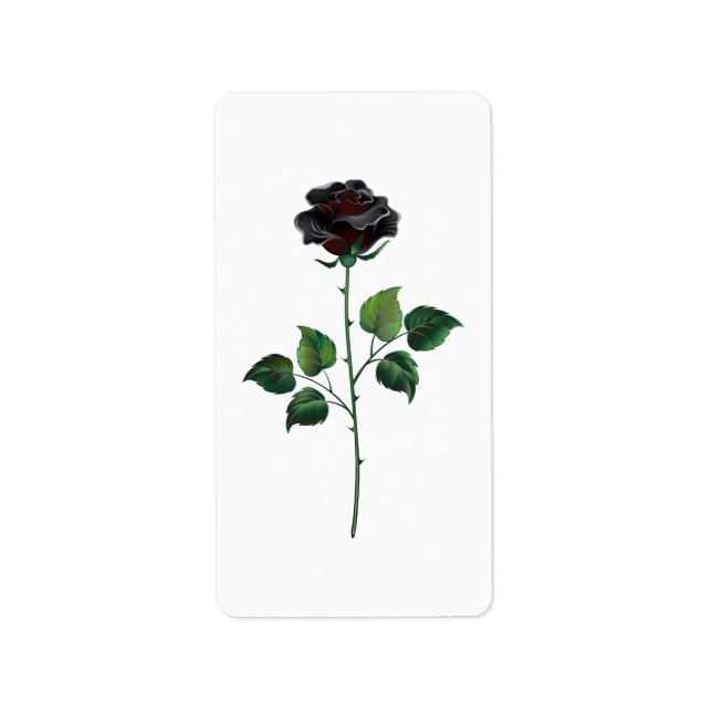 Etiqueta Flor de rosa negra (Frente)