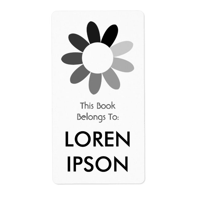 Etiqueta Flor de tono (Frente)