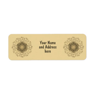Etiqueta Flor De Vida - Ornamentos Vintage Mandala 2