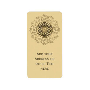 Etiqueta Flor De Vida - Ornamentos Vintage Mandala 2