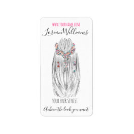 Etiqueta Flor estilo cabello estilista estilo pelo trenzado