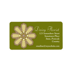 Etiqueta Flor geométrica Daisy Florist
