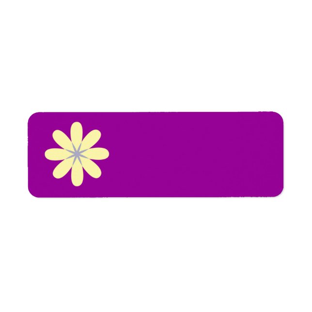 Etiqueta Flor gris amarilla (Frente)
