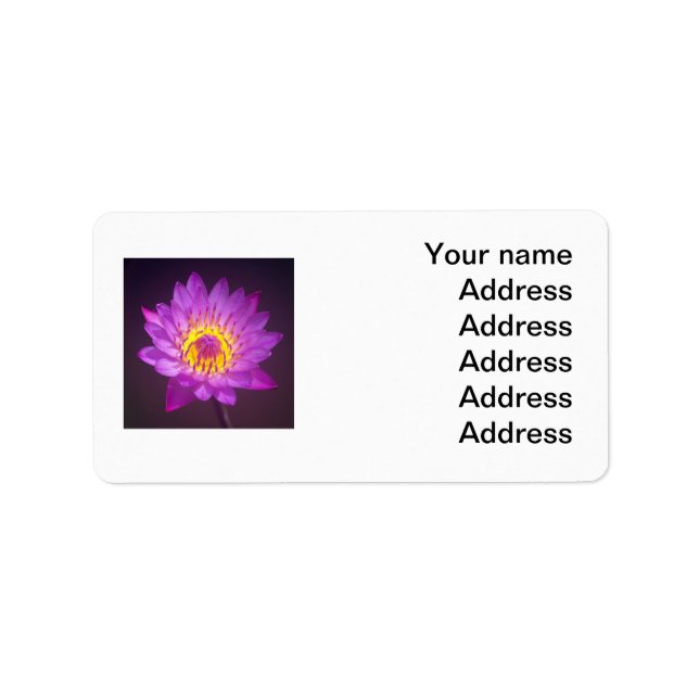 Etiqueta Flor Purple Lotus (Frente)