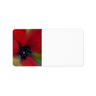 Etiqueta Flor roja, amapola