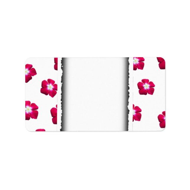 Etiqueta flor Rosa (Frente)