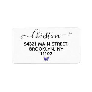 Etiqueta Flor Sapphire Mariposa