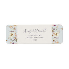 Etiqueta Flor silvestre primavera | Dirección de devolución