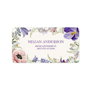 Etiqueta Flor violeta