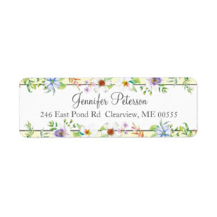 Etiqueta Flora acuarela